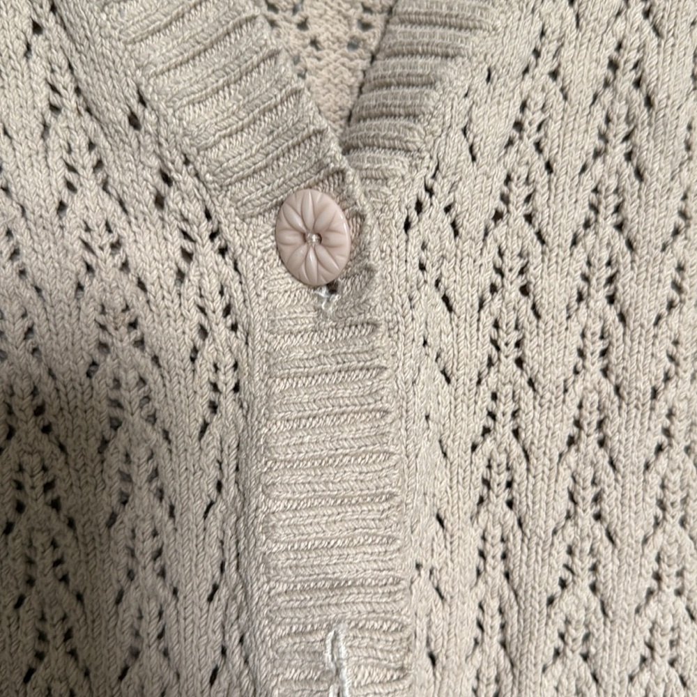 LOFT Beige Knit Cardigan - Picture 3 of 5
